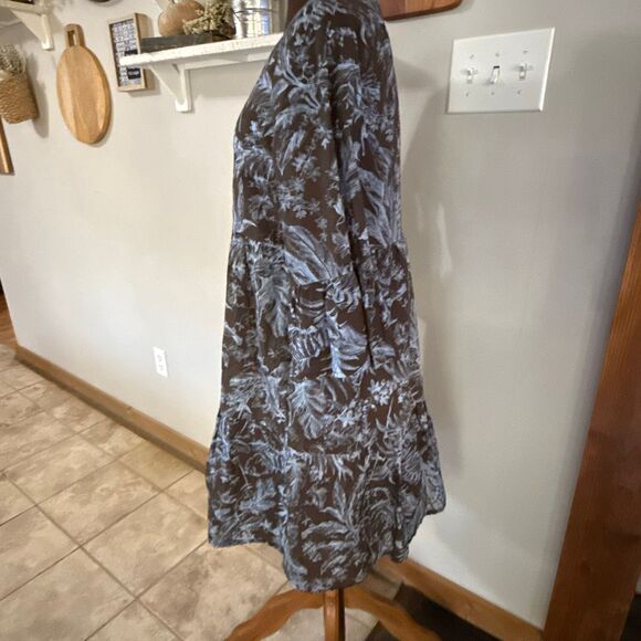 SAIPH womens Santorini knee length dress size medium made in Italy tiered bell s - Picture 5 of 15